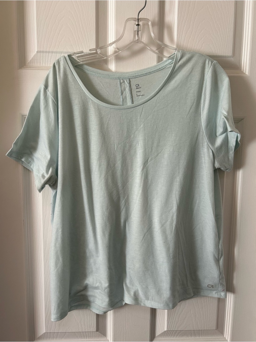 GAP Women's Pale Blue Scoop Neck Short Sleeve Tee